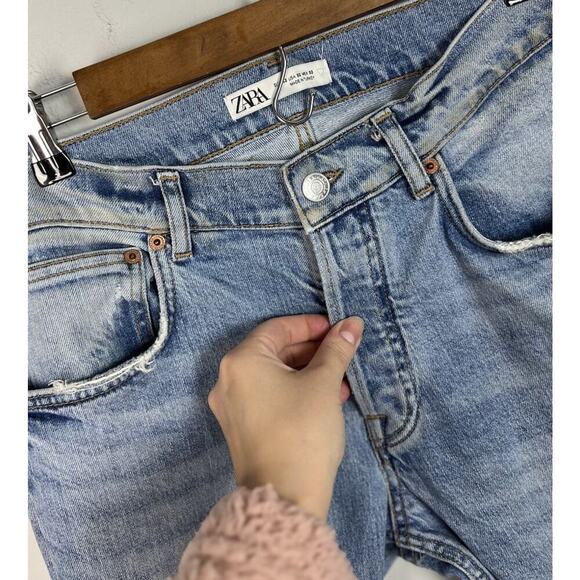 Zara Skinny Denim Jeans High Rise Light Wash Size 32 Women’s - Picture 4 of 7